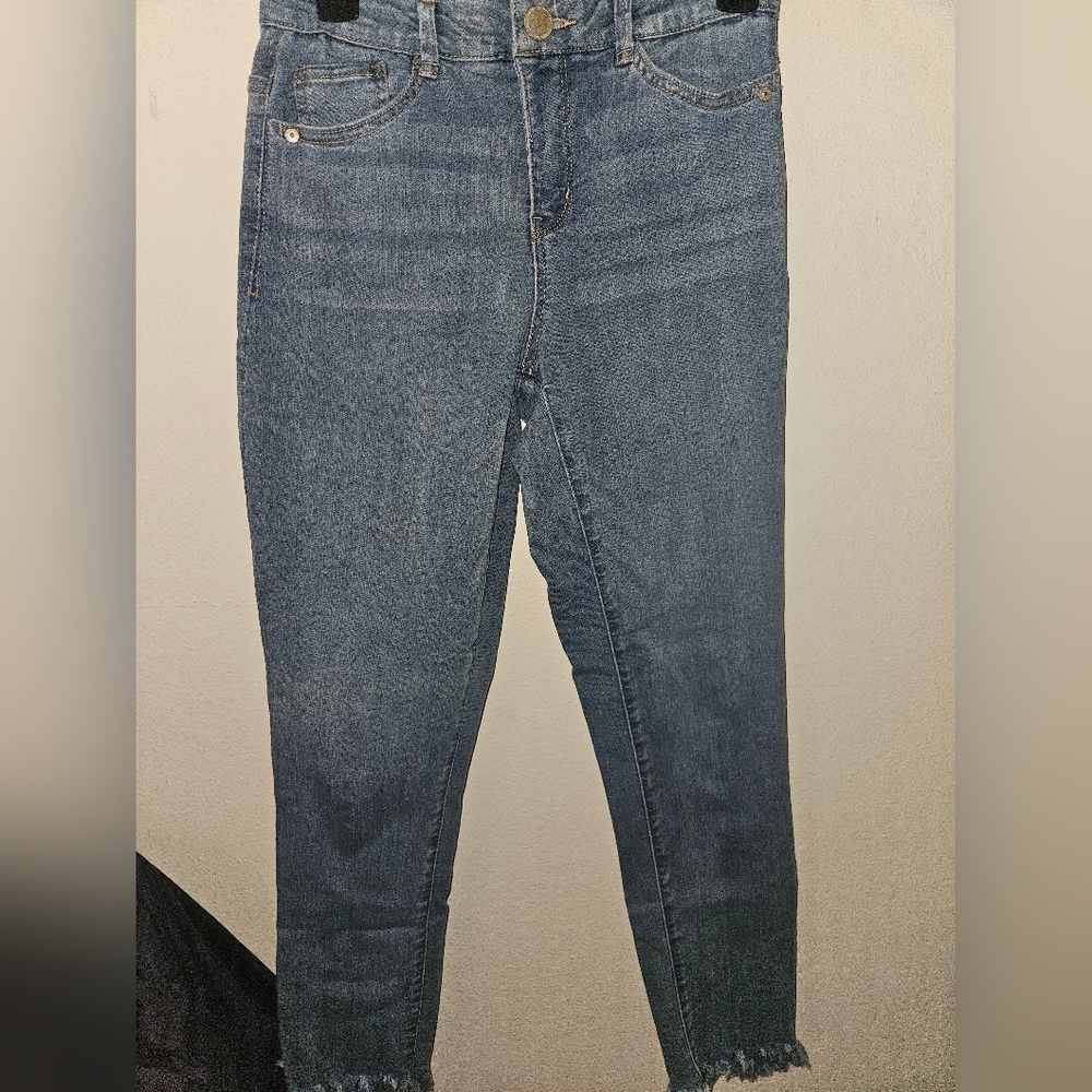 Democracy Womans Light Blue Fringed Leg Size 2